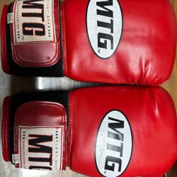 MTG Full  Leather Boxing Gloves