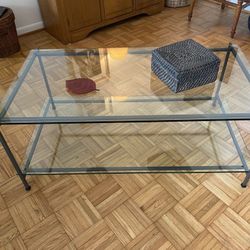 Glass Coffee Table and End Tables (2)