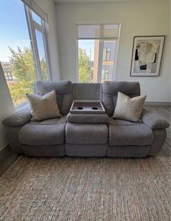 MSRP $2000 Ashley Furniture Reclining Sofa with Drop Down Table