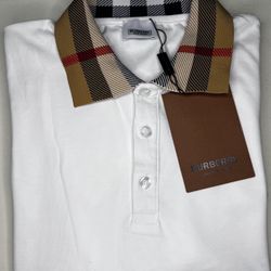 Men’s Burberry White Polo 