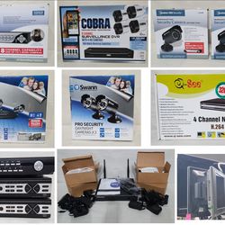 surveillance monitor camera digital video recorder $10-$49 each wired or wireless security system avail