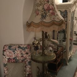Antique Floor Lamp Table 