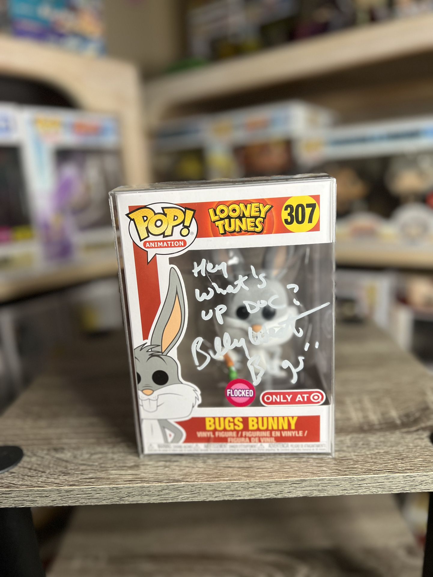 Funko Pop Flocked Bugs Bunny 307 Signed 