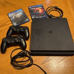 PS4 With 2 Controllers And games