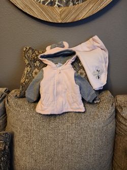 Baby Girl Sweater & Blanket