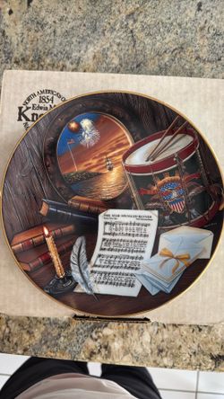 UNIQUE  Patriotic Decor Americana Collector Plate-Limited edition-BRAND NEW!