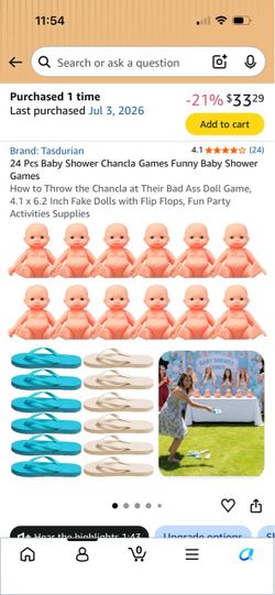 Babyshower Chancla game