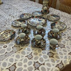 antique satsuma tea cups hand painted