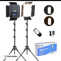 XRDKJ 1-Pack Photography Lighting Kit, 36W Bi-Color Studio Lights 2K CRI 95+, Dimmable LED Video Light Kit with Remote Control & 72" Tripod St