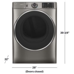 🔥 NEW GE - 7.8 Cu. Ft. 12-Cycle Electric Dryer with Steam - Satin Nickel GFW650SPNSN