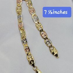 Bracelet Gold Plated 3-colors 18k 
