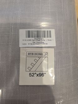 Semi cheer curtain 52"× 96" grey
