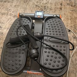 Stair Step With Resistance Bands 