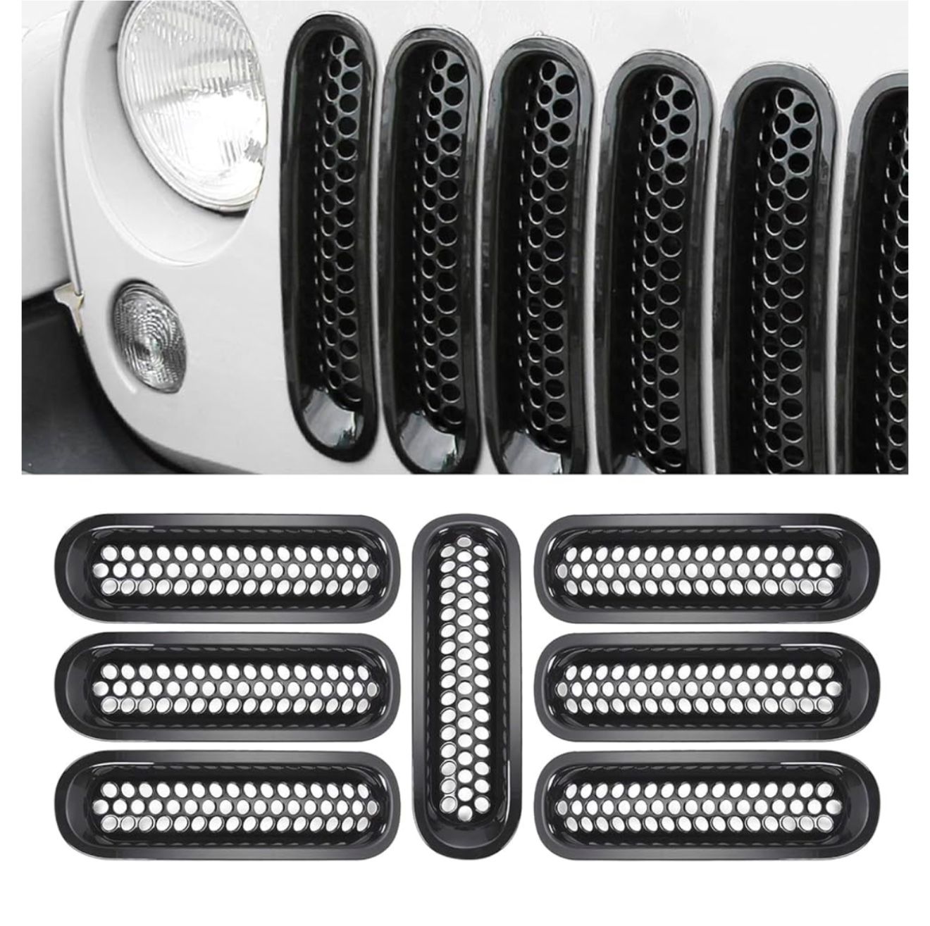 Jeep Wrangler Grill Inserts Brand New 2007-2017