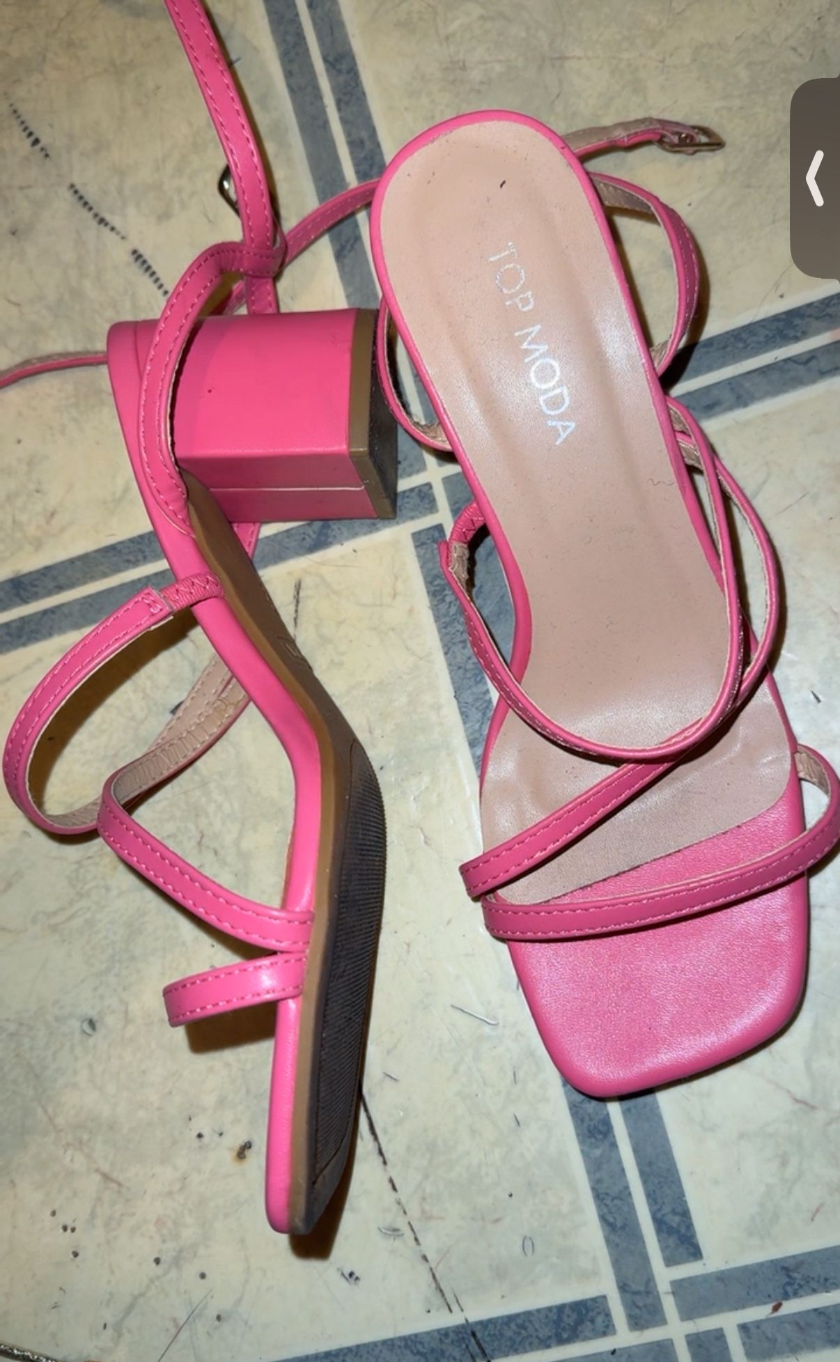 Pink Chunky Heels