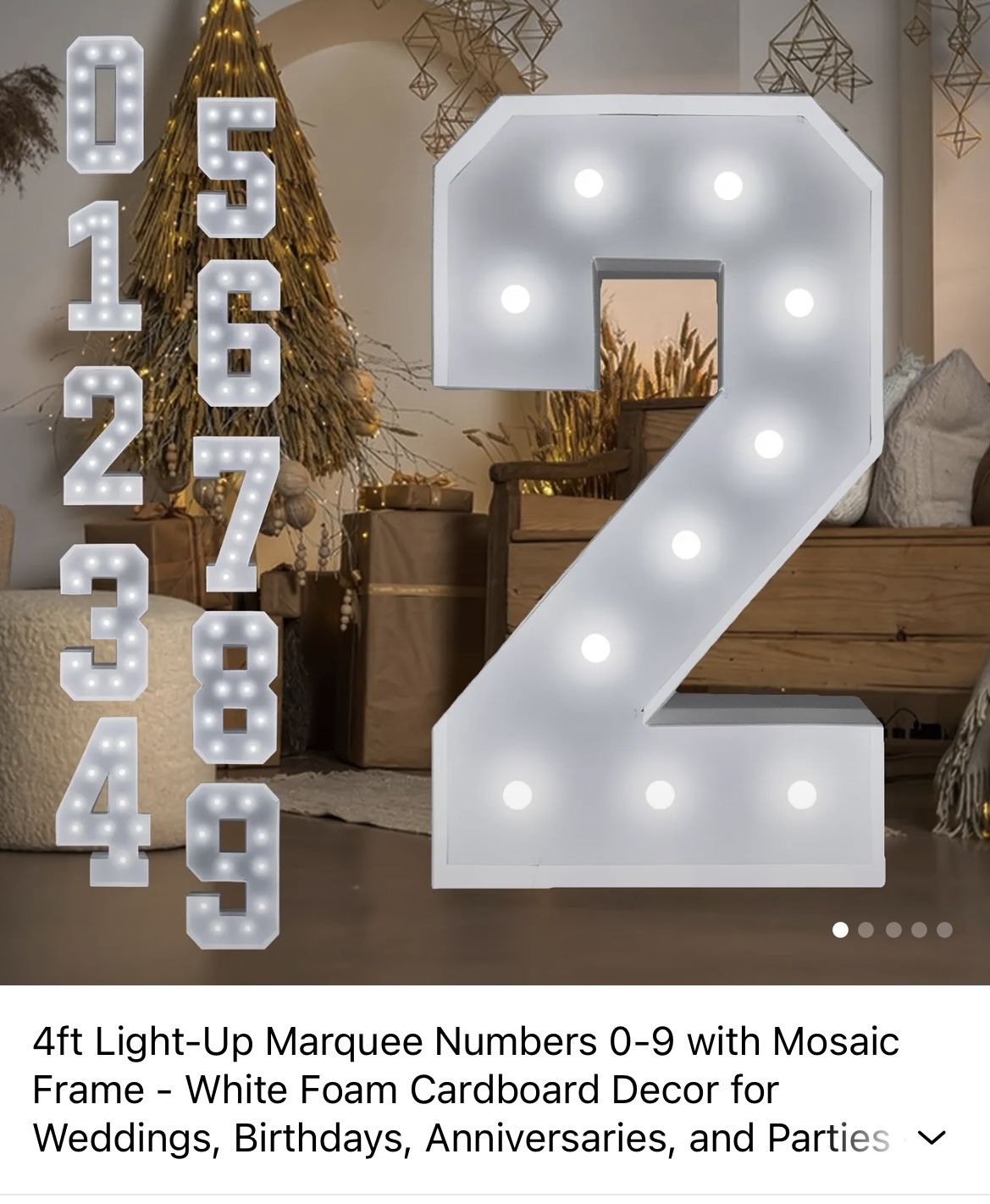 Marquee Party Numbers