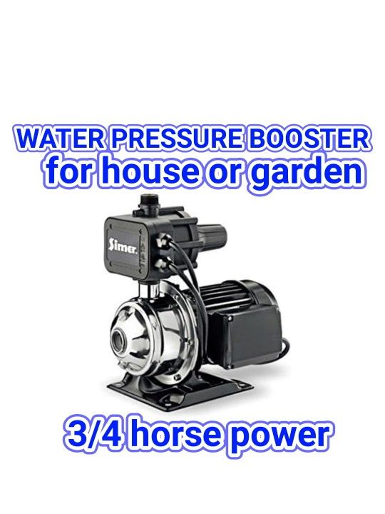 (NEW) Simer 4075SS-01 3/4 HP Pressure Booster Pump