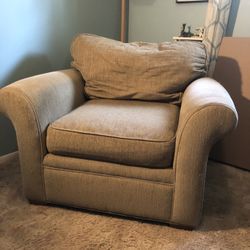 Upholstered Arm Chair Tan