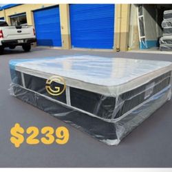 Queen Mattress Set Plush PillowTop – Brand New –  Same Day Delivery Available 🚚