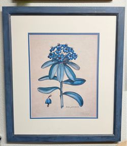 Robert White Botanical Print - "Bee Balm" Framed Wall Art (31" × 27")