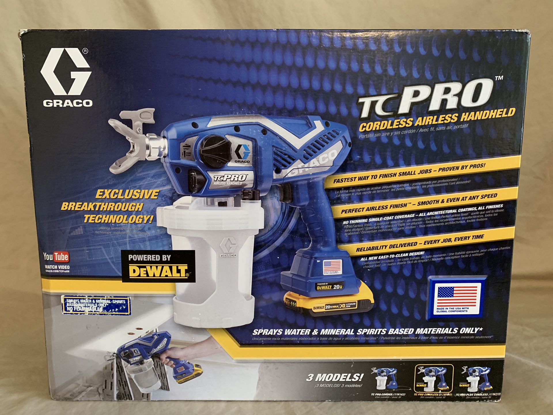 Graco TC Pro Cordless Handheld Airless Paint Sprayer- Sprayer ONLY new in  box for Sale in Spring, TX OfferUp