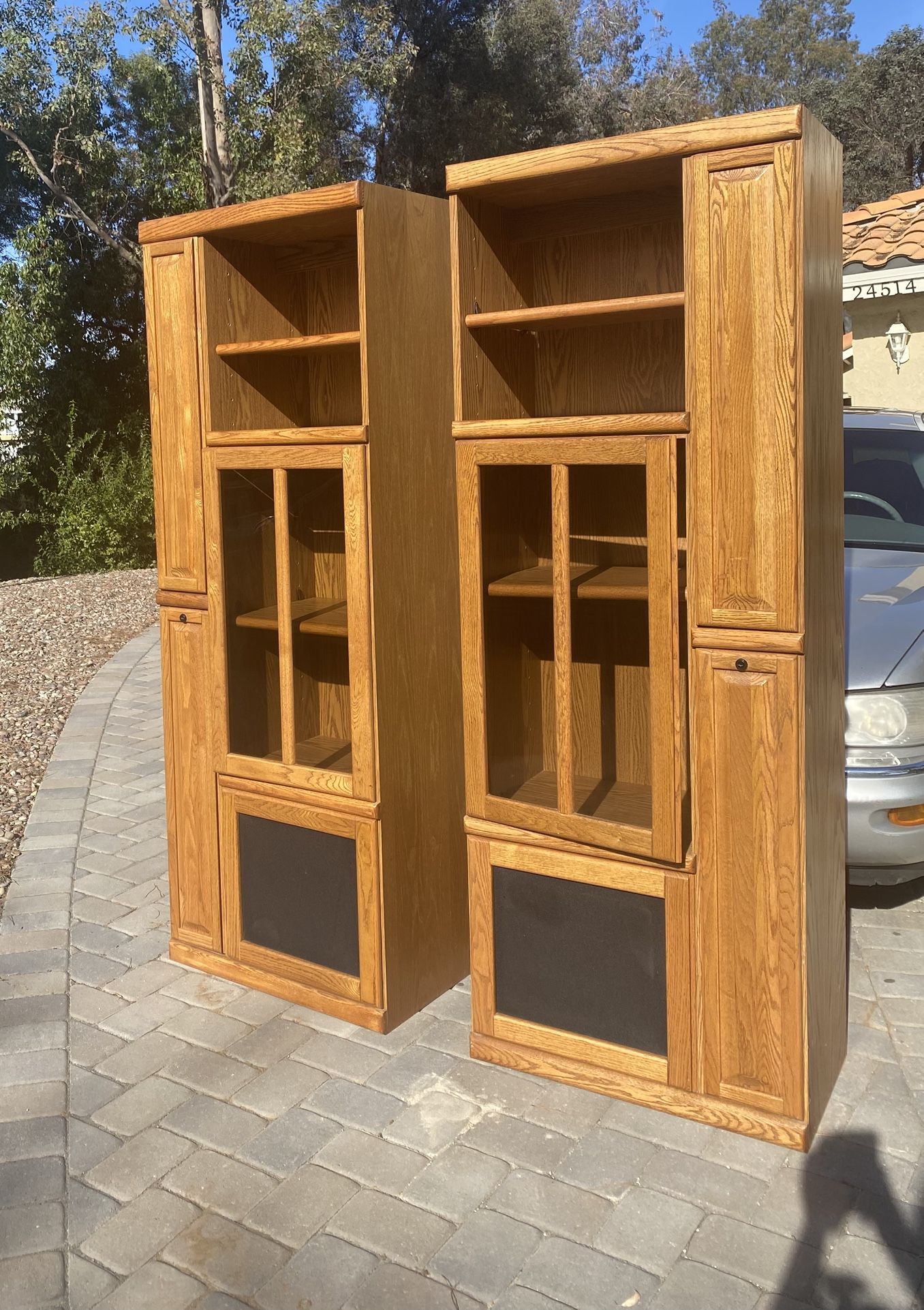 2 Wooden Storage shelves And CD Storage