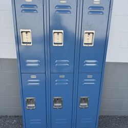 6 Door Blue Metal Lockers