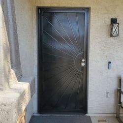 Security Door Heavy-Duty 36x80 Black (Installation Included)