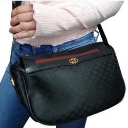Authentic Vintage Gucci GG Monogram Micro Guccissima Sherry Web Ophidia Crossbody Bag