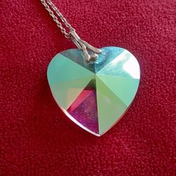Large Swarovski Crystal Heart Pendant