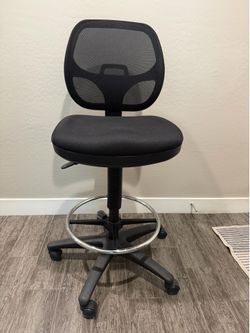 Deluxe Mesh Back Drafting Chair Adjustable Height with Foot Ring