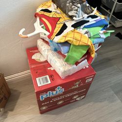 HUGGIES DIAPERS, BLANKET AND CLOTHE SET 