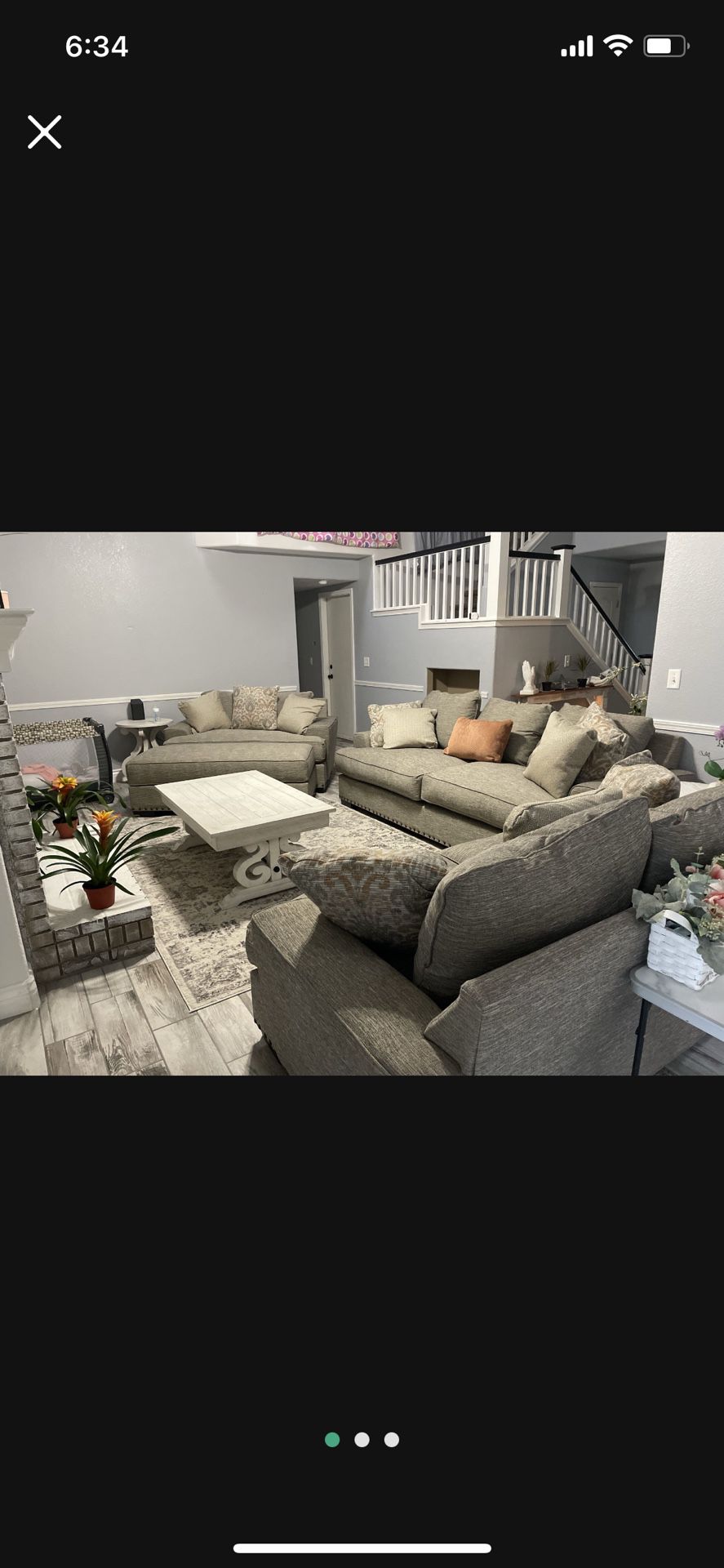 4 Piece Living Room Sofa Set