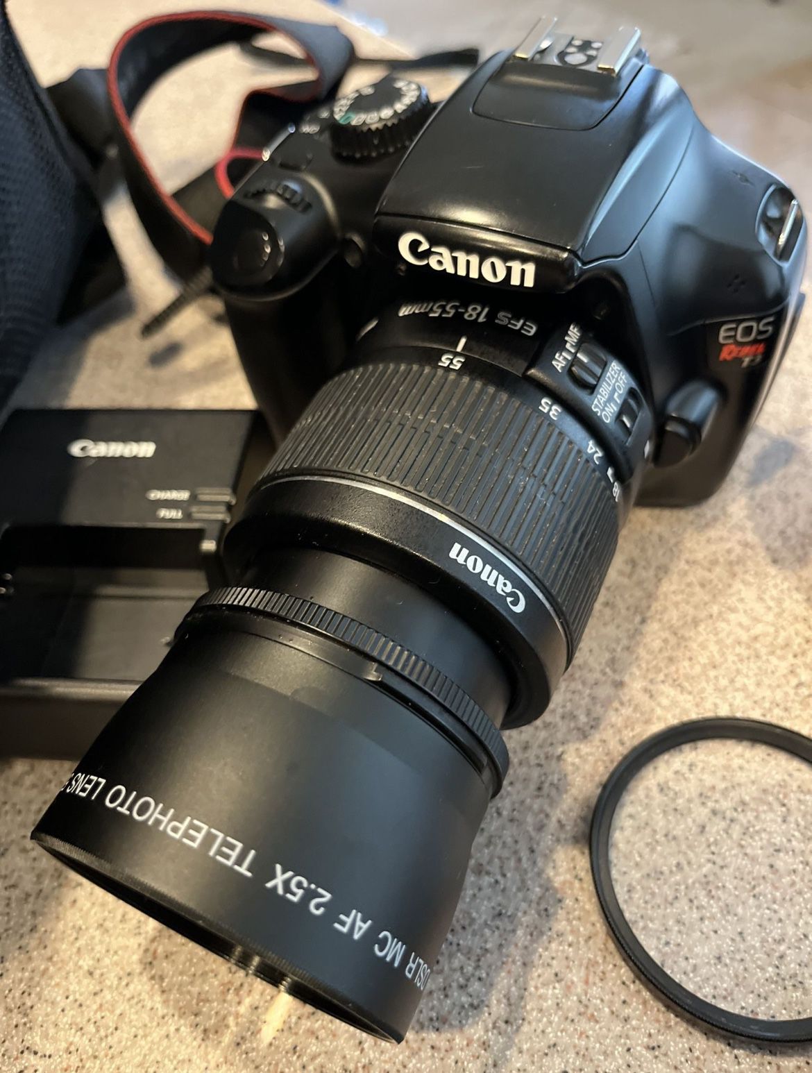 Professional Canon Camera & 3 Lenses
