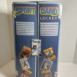 Vintage Sport Card Locker Vinyl Cardboard Wooster Toy Corp Blue
