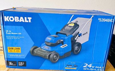 Kobalt lawnmower with 2 batteries & charger new $180 firm $180 lo menos Brownsville