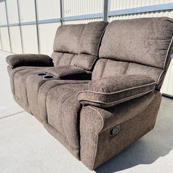 Brand New Stonehill Chocolate Loveseat Recliner