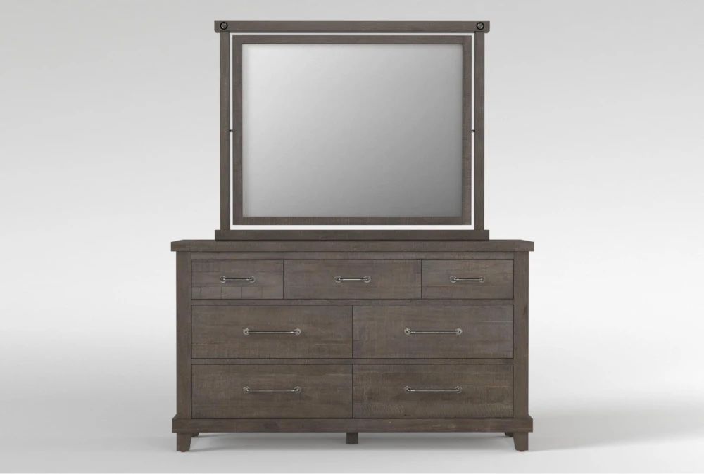 🪞 Jaxon Grey Dresser + Mirror – $725