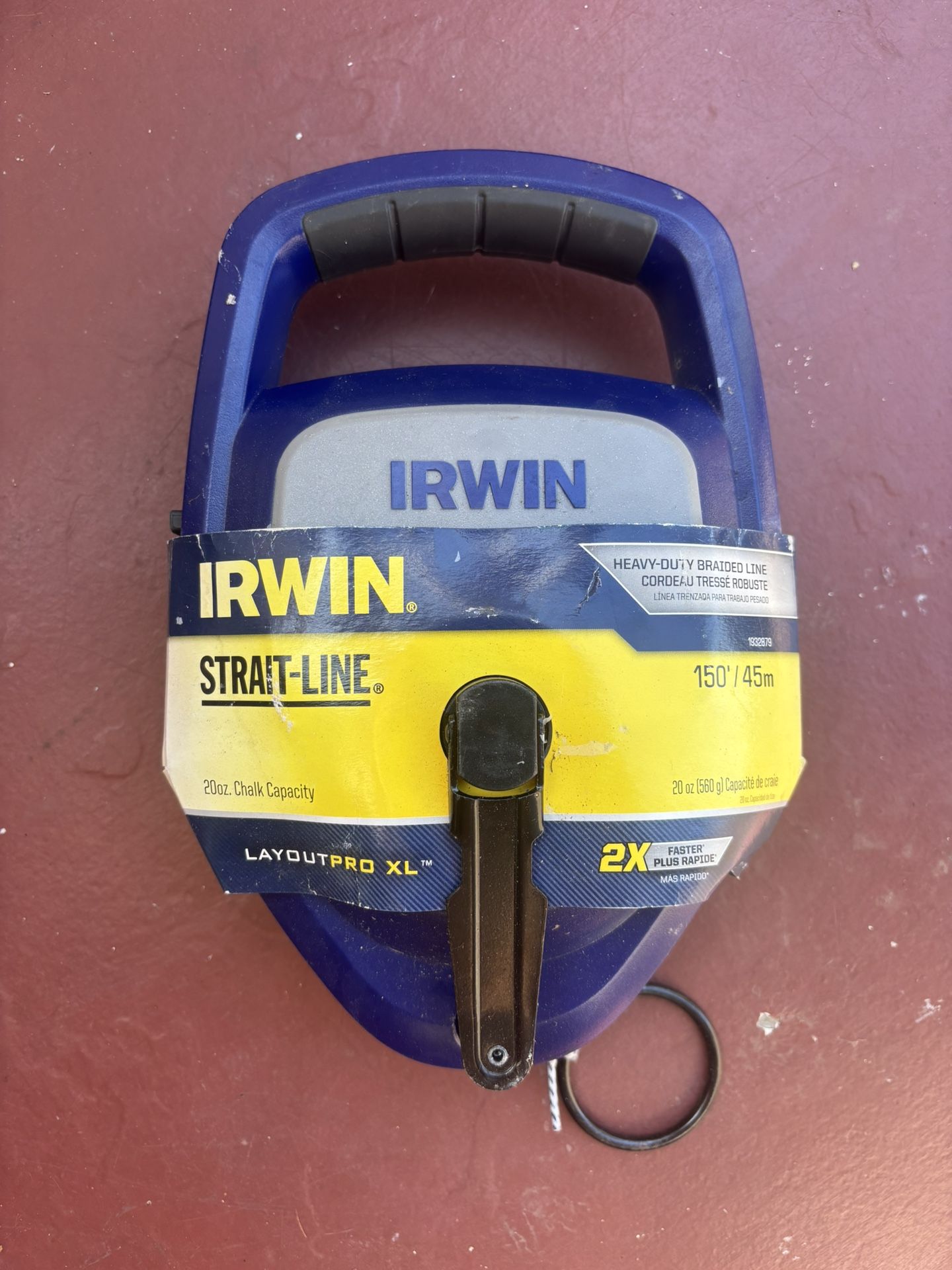 Irwin Plastic Strait-Line Layout Pro XL 150’ Crank Chalk Line Reel