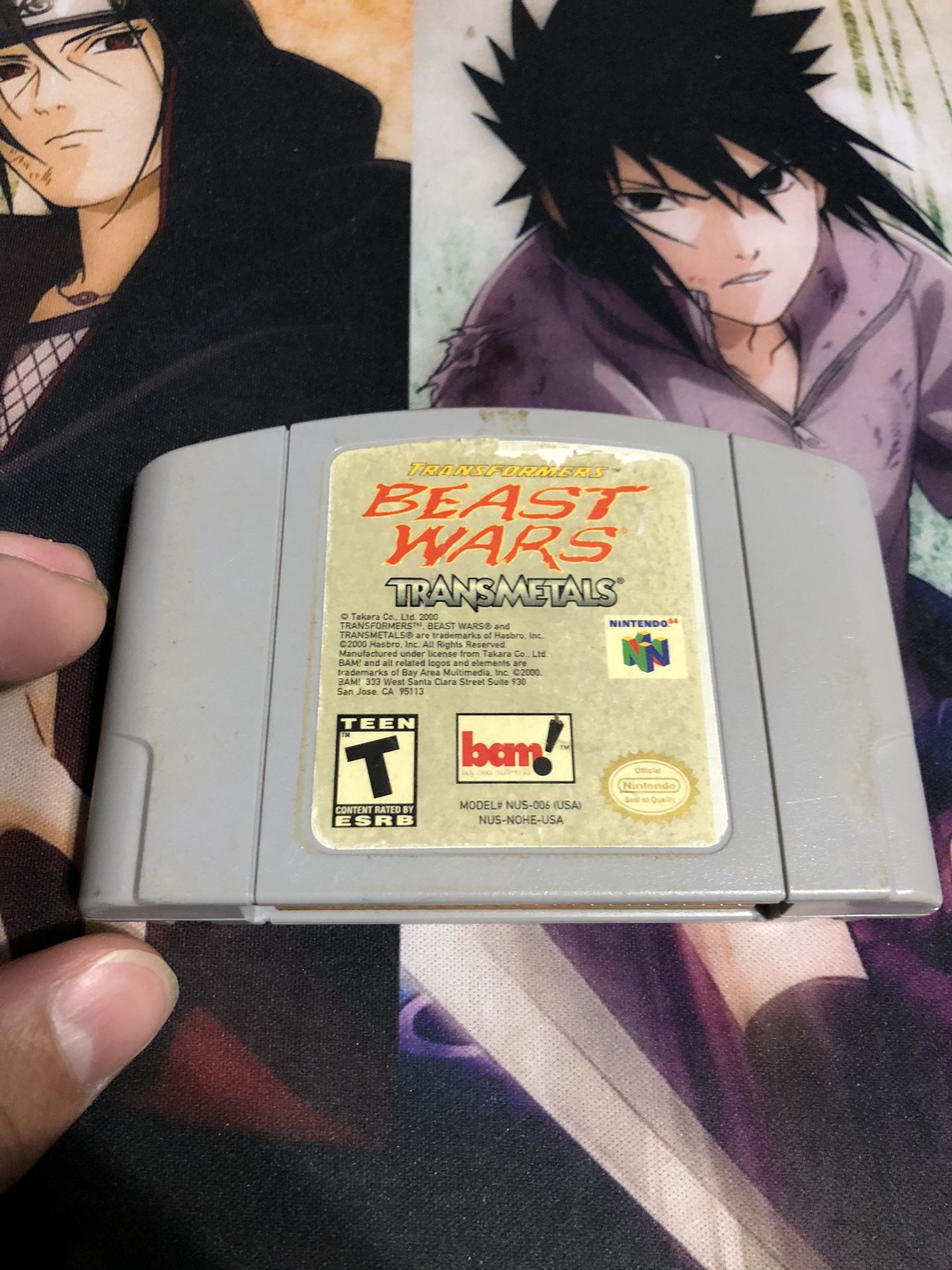 Transformers Beast Wars Transmetal N64 Game (blockbuster Sticker Original)