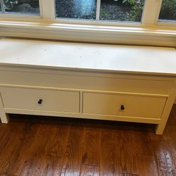 Ikea Side Bench With Storage Lid And Drawers