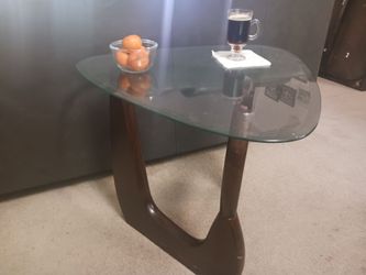 Pair of glass end tables