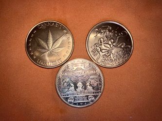 1oz copper coins $7 each