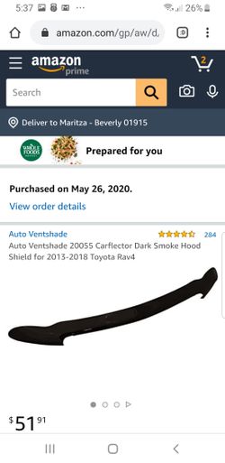 Auto Ventshade 20055 Carflector Dark Smoke Hood Shield for 2013-2018 Toyota Rav4