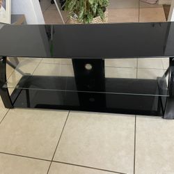Modern Glass & Metal TV Stand – Great Condition 