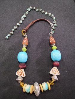 Vintage Junk Drawer Mixed Media Stone, Nut, Resin And Metal Beads