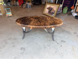 western horn coffee table