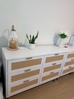 Rattan dressers / cabinets (set of 2)