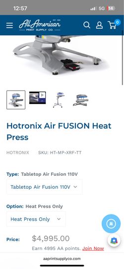 Hotronix Air FUSION Heat Press