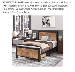 Twin bed and Mattress